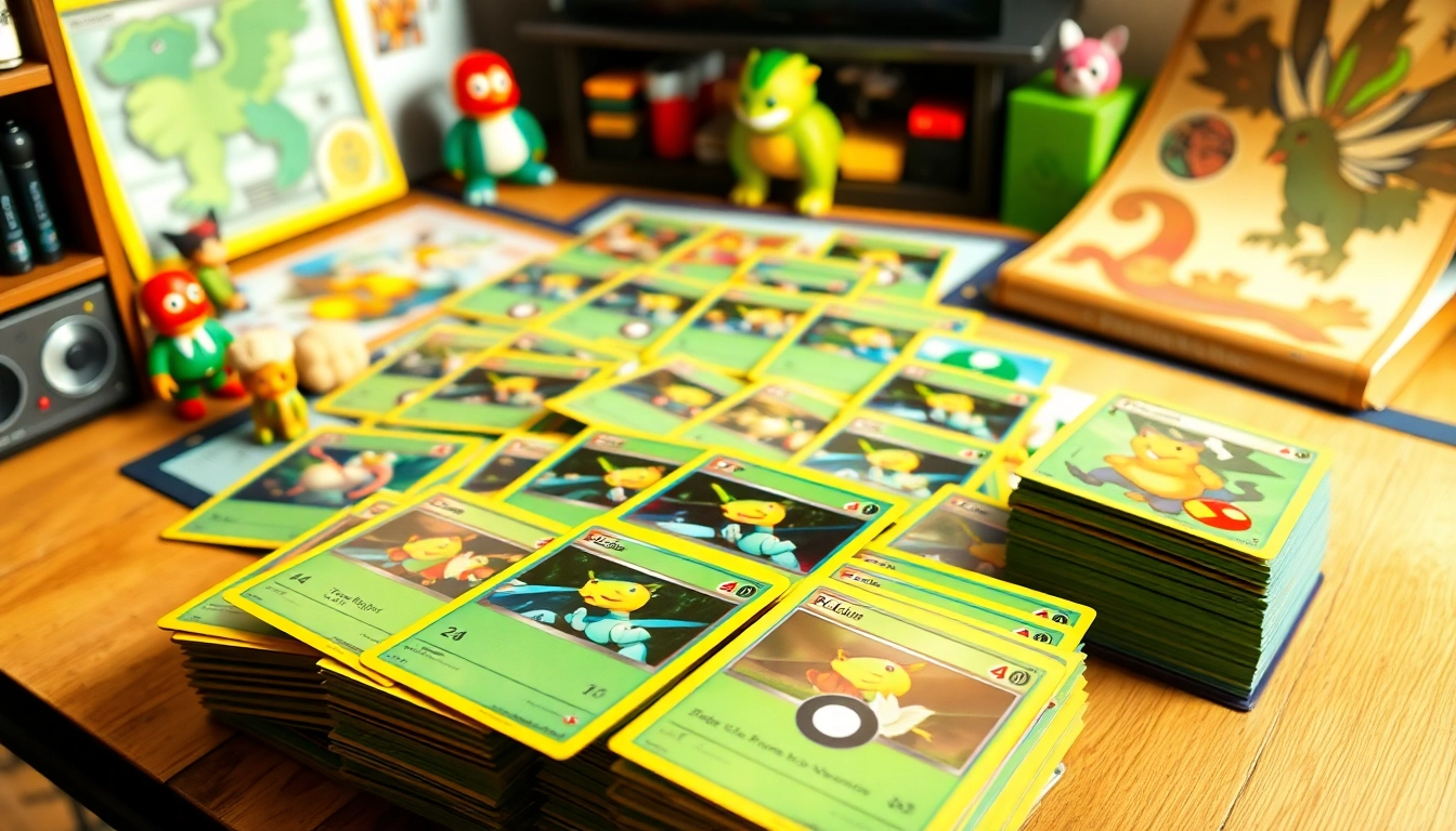 Explore authentic Pokemon cards india showcased vibrantly in a cozy gaming setting.
